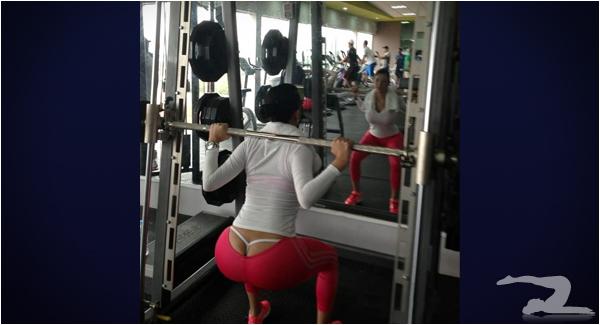 SEXY SQUATS WITH A THONG ON GirlsInYogaPantscom